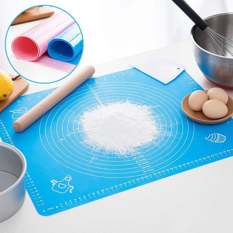 Multi-Size Silicone Baking Mat Sheet | Extra Large Non-Stick Mat for Rolling Dough, Macarons, Pizza, Pastry | Baking Tool